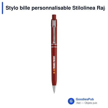 Stylo bille personnalisable Stilolinea Raja Chrome avec logo