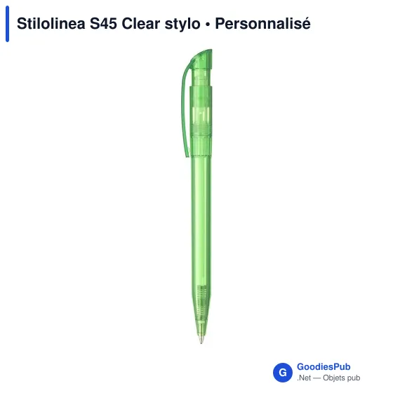 Stylo bille personnalisable Stilolinea S45 Clear avec logo - Image 5