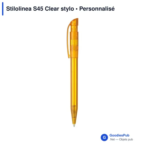 Stylo bille personnalisable Stilolinea S45 Clear avec logo - Image 7