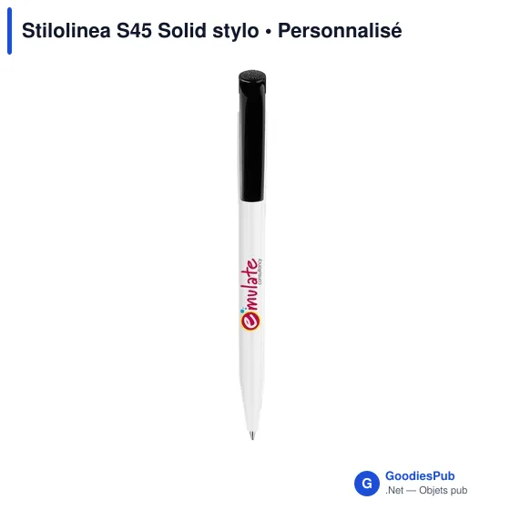 Stylo bille personnalisable Stilolinea S45 Solid avec logo - Image 2
