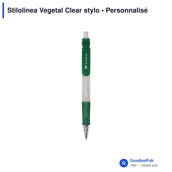 Stylo à bille personnalisable Stilolinea Vegetal Clear avec logo - Image 2