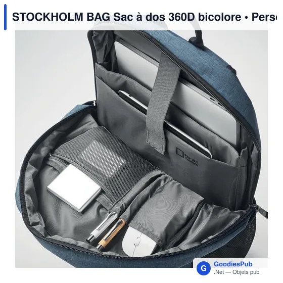 STOCKHOLM BAG Sac à dos 360D bicolore - Image 5