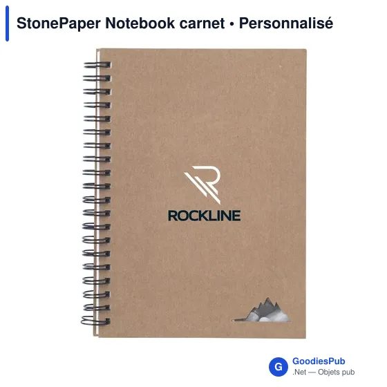 Carnet personnalisable StonePaper avec logo - Écologique et pratique - Image 4