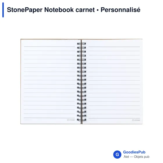 Carnet personnalisable StonePaper avec logo - Écologique et pratique - Image 5