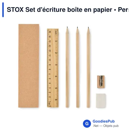 STOX Set d'écriture boîte en papier