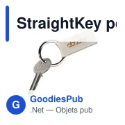 Porte-clés en métal personnalisable avec logo - StraightKey - Miniature 1