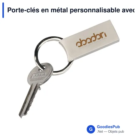 Porte-clés en métal personnalisable avec logo - StraightKey