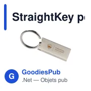 Porte-clés en métal personnalisable avec logo - StraightKey - Miniature 2