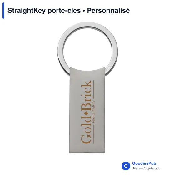 Porte-clés en métal personnalisable avec logo - StraightKey - Image 3
