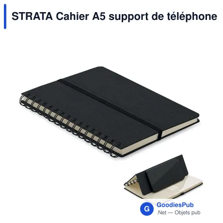 STRATA Cahier A5 support de téléphone