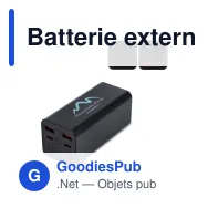 Batterie externe personnalisable 20000 mAh 65 W en aluminium avec logo - Stratos - Miniature 1