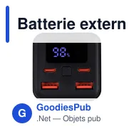 Batterie externe personnalisable 20000 mAh 65 W en aluminium avec logo - Stratos - Miniature 2