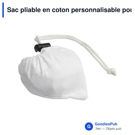 Sac pliable en coton personnalisable pour logo - Strawberry Cotton