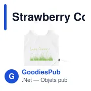 Sac pliable en coton personnalisable pour logo - Strawberry Cotton - Miniature 3