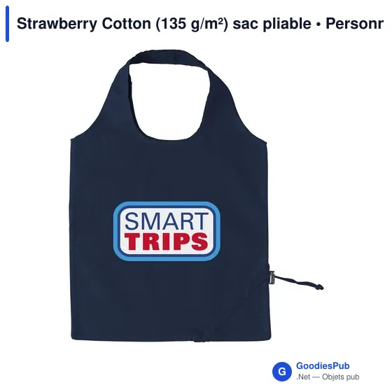 Sac pliable en coton personnalisable pour logo - Strawberry Cotton - Image 9