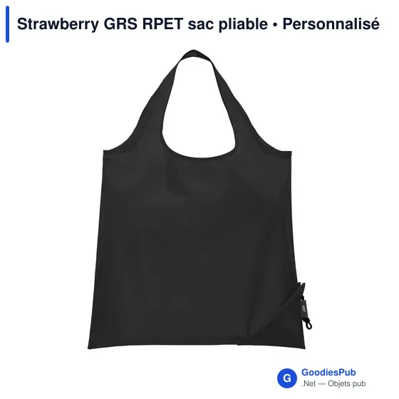 Sac de courses pliable personnalisable avec logo - Strawberry GRS RPET - Image 2