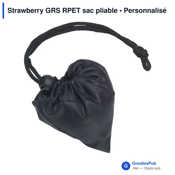 Sac de courses pliable personnalisable avec logo - Strawberry GRS RPET - Image 4