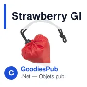 Sac de courses pliable personnalisable avec logo - Strawberry GRS RPET - Miniature 5