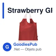 Sac de courses pliable personnalisable avec logo - Strawberry GRS RPET - Miniature 6