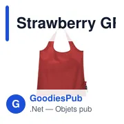 Sac de courses pliable personnalisable avec logo - Strawberry GRS RPET - Miniature 7