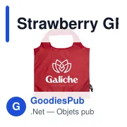 Sac de courses pliable personnalisable avec logo - Strawberry GRS RPET - Miniature 8