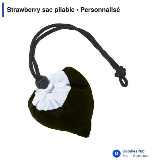 Sac de courses pliable personnalisable avec logo - Strawberry - Image 1
