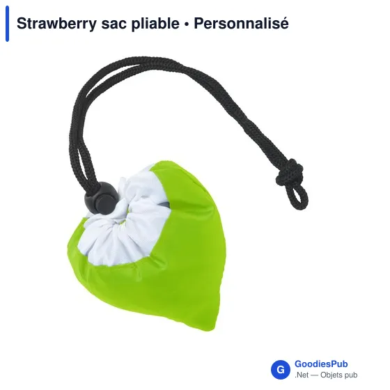 Sac de courses pliable personnalisable avec logo - Strawberry - Image 11