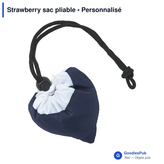 Sac de courses pliable personnalisable avec logo - Strawberry - Image 5