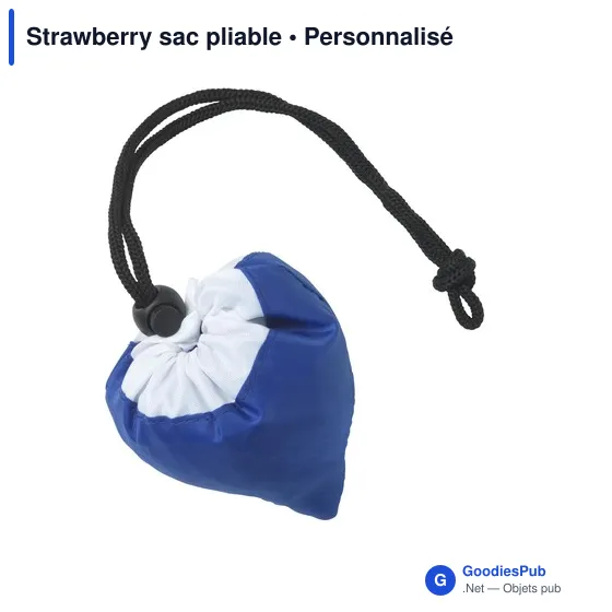 Sac de courses pliable personnalisable avec logo - Strawberry - Image 7