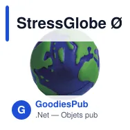 StressGlobe Ø6,5cm anti-stress personnalisé avec logo entreprise bleu - Miniature 1