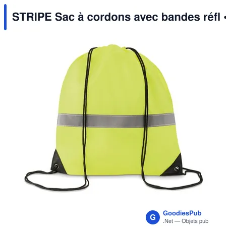 STRIPE Sac à cordons avec bandes réfl