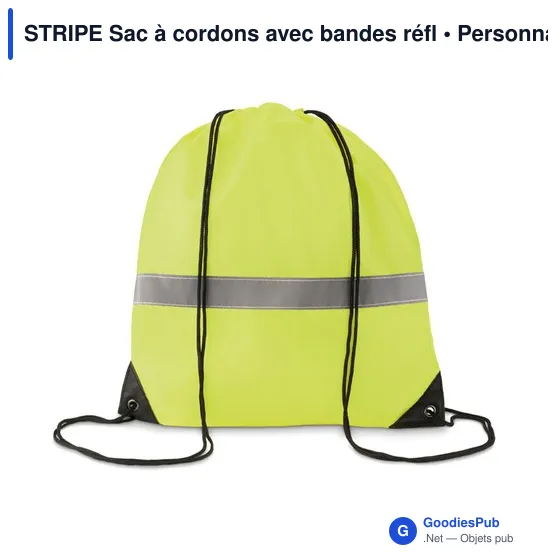 STRIPE Sac à cordons avec bandes réfl - Image 1