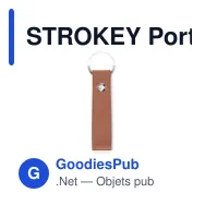 STROKEY Porte-clés à boucle en PU - Miniature 2