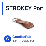 STROKEY Porte-clés à boucle en PU - Miniature 3