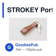 STROKEY Porte-clés à boucle en PU - Miniature 4