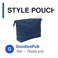 STYLE POUCH Trousse en denim recyclé - Miniature 1