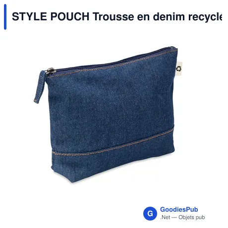 STYLE POUCH Trousse en denim recyclé