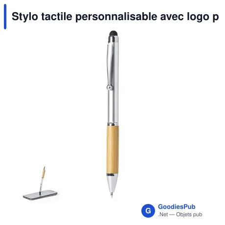 Stylo tactile personnalisable avec logo pour entreprises