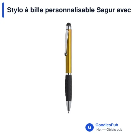 Stylo à bille personnalisable Sagur avec logo - Multifonction