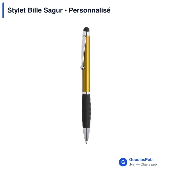 Stylo à bille personnalisable Sagur avec logo - Multifonction - Image 1