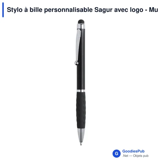 Stylo à bille personnalisable Sagur avec logo - Multifonction - Image 2