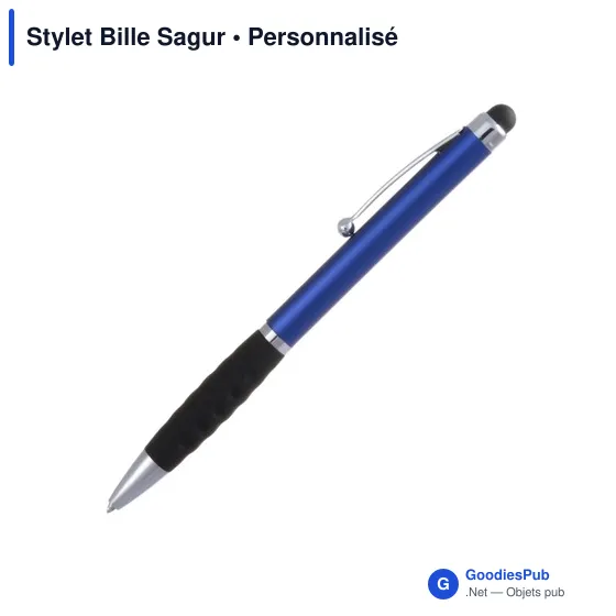 Stylo à bille personnalisable Sagur avec logo - Multifonction - Image 11