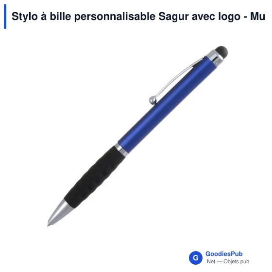 Stylo à bille personnalisable Sagur avec logo - Multifonction - Image 5