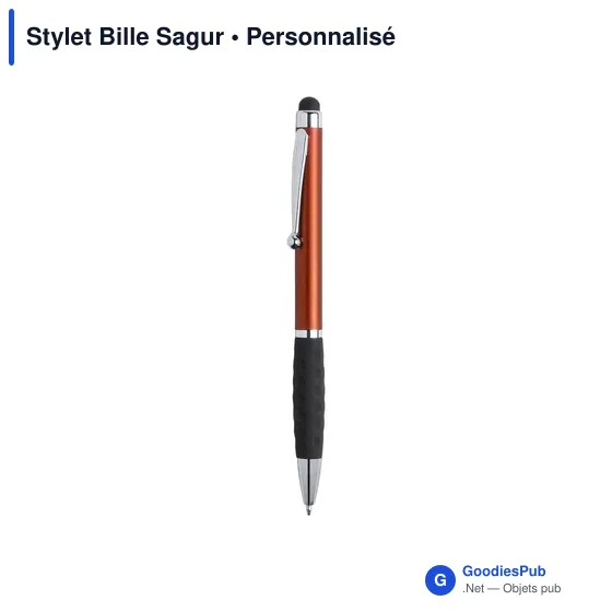 Stylo à bille personnalisable Sagur avec logo - Multifonction - Image 7