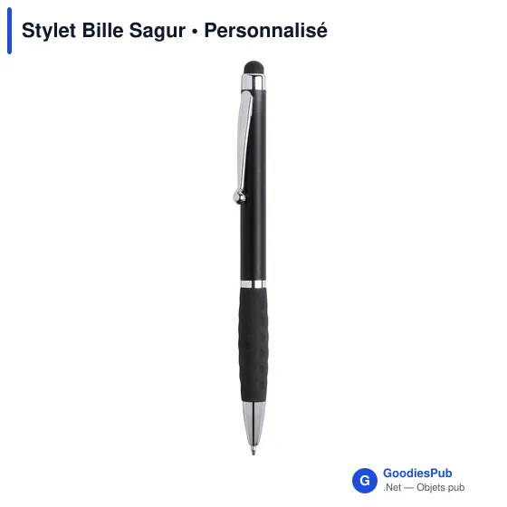 Stylo à bille personnalisable Sagur avec logo - Multifonction - Image 8