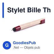 Stylo Bille Personnalisable Than avec Logo - Écriture Écologique - Miniature 3