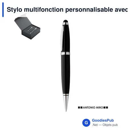 Stylo multifonction personnalisable avec logo - Antonio Miro