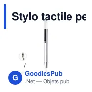 Stylo tactile personnalisable avec logo pour entreprises - Miniature 1