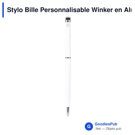 Stylo Bille Personnalisable Winker en Aluminium Recyclé avec Logo