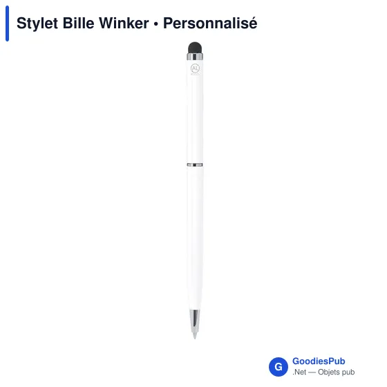 Stylo Bille Personnalisable Winker en Aluminium Recyclé avec Logo - Image 1